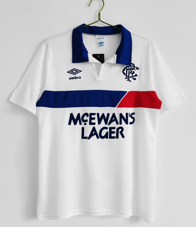 Retro Jersey 1994 Rangers Away White Soccer Jersey Vintage Football Shirt