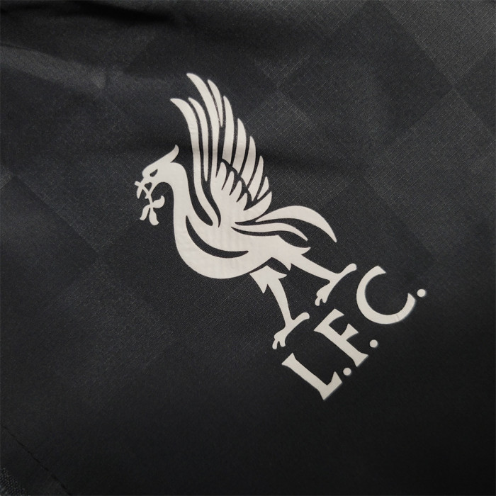 2023-2024 Liverpool Black Soccer Windbreaker Jacket