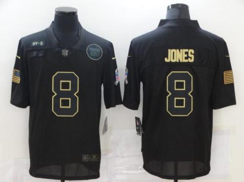 New York Giants 8 JONES Black 2020 Salute To Service Limited Jersey