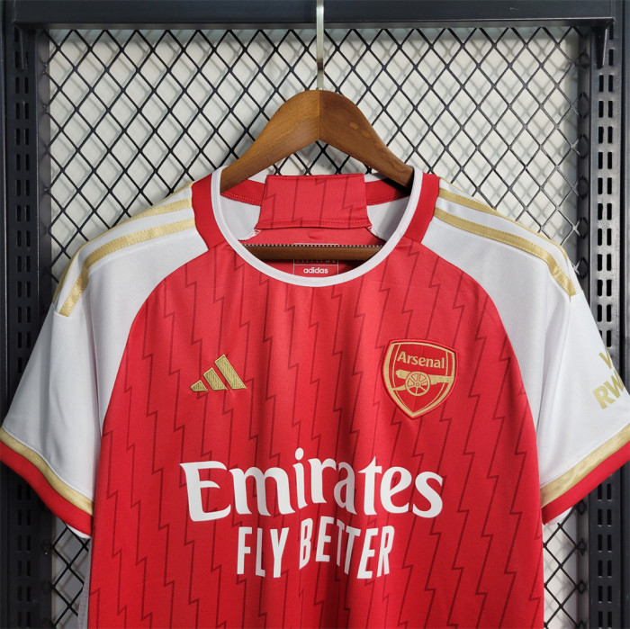 EPL Fonts SAKA 7 Shirt for 2023-2024 Arsenal Home Soccer Jersey Fan Version Arsenal Football Shirt