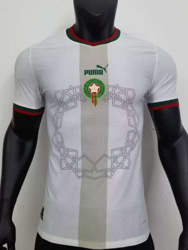 Player Version 2022 World Cup Morocco Away White Soccer Jersey
