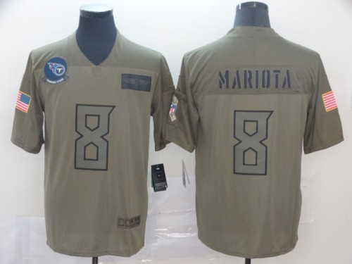 Tennessee Titans #8 MARIOTA 2019 Olive Salute To Service Limited Jersey