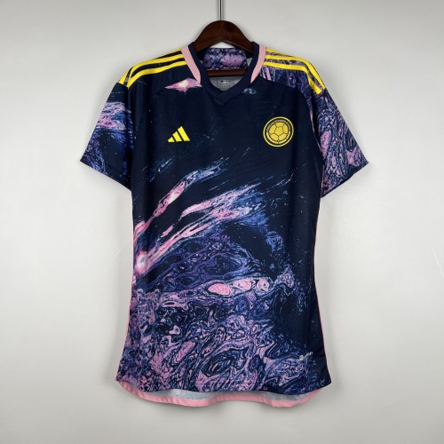 Fans Version 2023-2024 Colombia Away Soccer Jersey