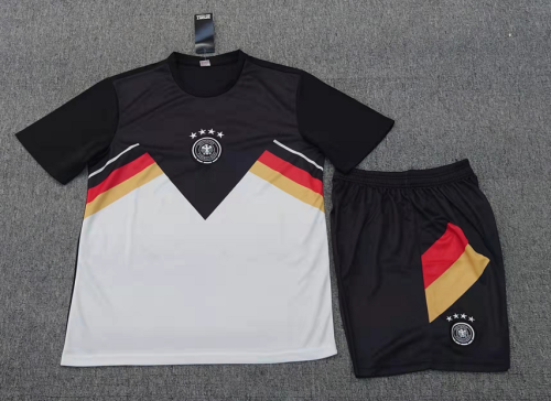 Retro Uniform Germany Black/White Soccer Jersey Shorts