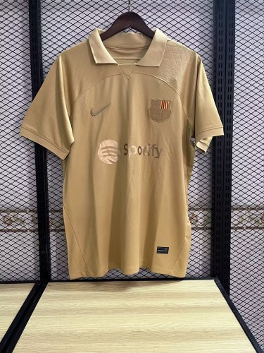 Fans Version 2023-2024 Barcelona Special Gold Soccer Jersey