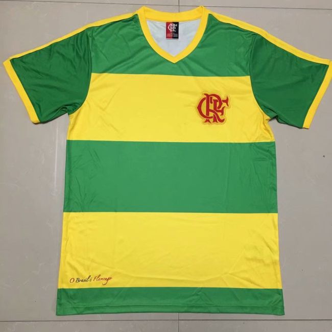 Retro Jersey 2014 Flamengo Green/Yellow Soccer Jersey