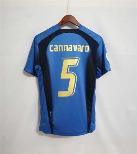 with 2006 World Cup Patch Retro Jersey 2006 Italy CANNAVARO 5 Home Vintage Soccer Jersey