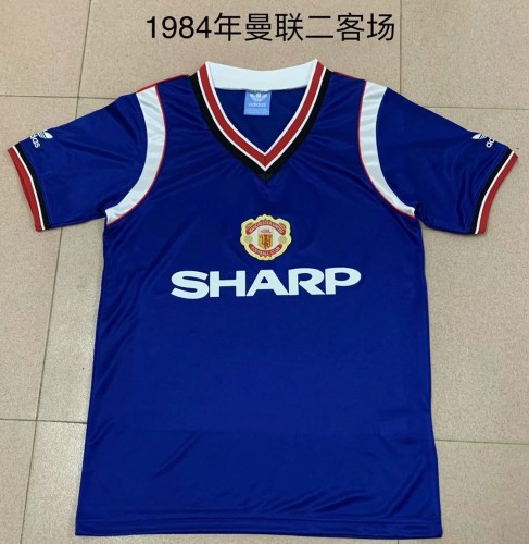 Retro Jersey 1980 Manchester United Blue Soccer Jersey