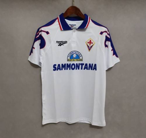Retro Jersey 1995-1996 Fiorentina Away White Soccer Jersey