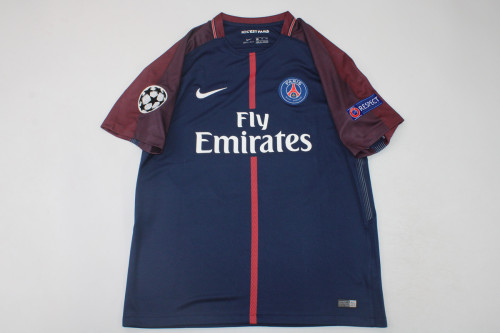 with UCL Patch Retro Maillot 2017-2018 PSG NEYMAR JR 10 Home Soccer Jersey