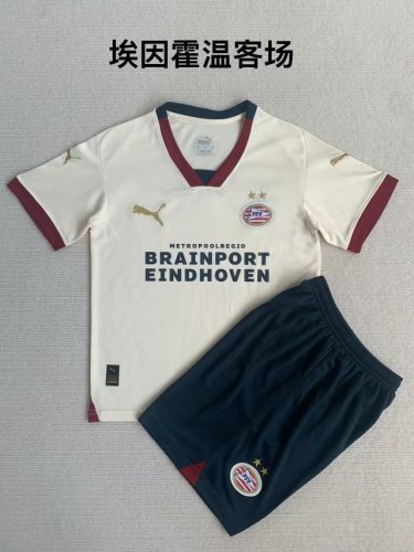 Adult Uniform 2023-2024 PSV Eindhoven Away Soccer Jersey Shorts