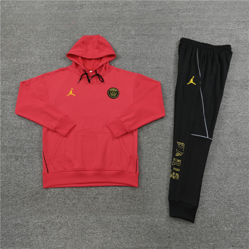 2023-2024 PSG Red Soccer Hoodie and Pants