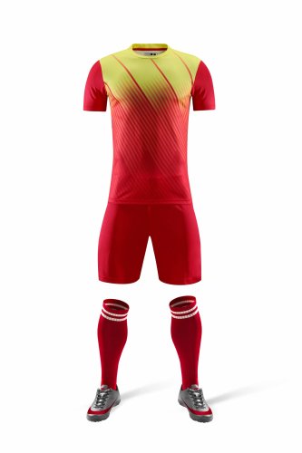 DLS-X917 DIY Custom Blank Uniforms Red Soccer Jersey Shorts
