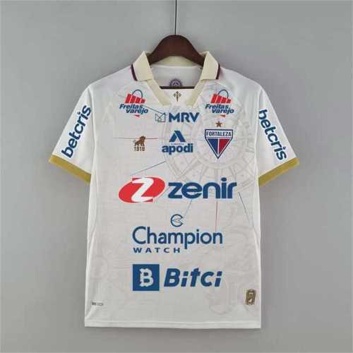 with All Sponor Logos Fans Version 2022-2023 Fortaleza Esporte Clube 22 Y.PIKACHU White Soccer Jersey