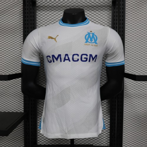 Player Version 2023-2024 Olympique de Marseille Home Soccer Jersey