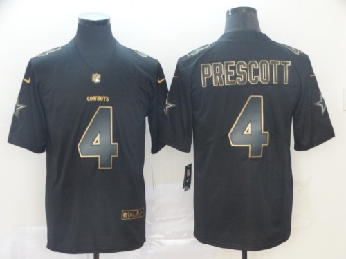 Dallas Cowboys 4 Dak Prescott Black Gold Vapor Untouchable Limited Jersey