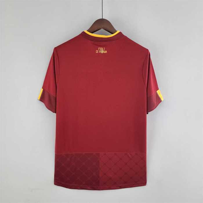 Fans Version 2022-2023 AS Roma Home Soccer Jersey