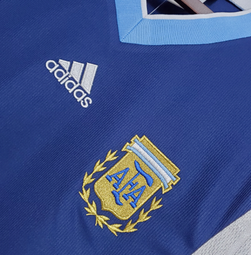 Retro Jersey 1998 Argentina Away Soccer Jersey Blue Vintage Football Shirt