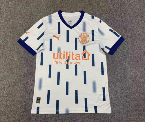 Fans Version 2022-2023 Blackpool Away White Soccer Jersey