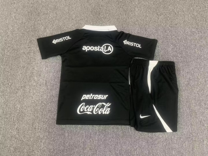 Adult Uniform 2023-2024 Club Olimpia Away Black Soccer Jersey Shorts