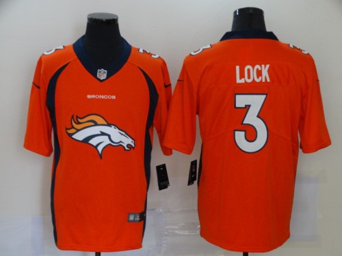 Denver Broncos 3 LOCK Orange Team Big Logo Vapor Untouchable Limited Jersey