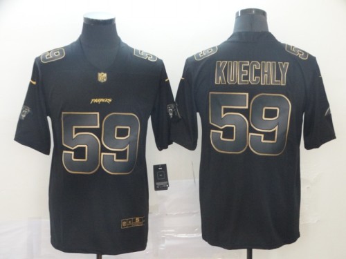 Green Bay Packers #59 KUECHLY Black/Gold NFL Jersey