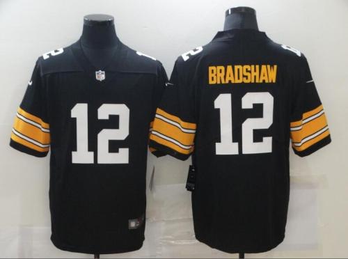 Steelers 12 Terry Bradshaw Black Alternate Vapor Untouchable Limited Jersey
