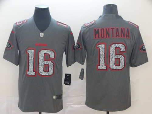 San Francisco 49ers 16 Joe Montana Gray Camo Vapor Untouchable Limited Jersey