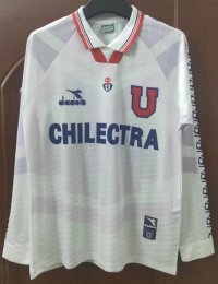 Retro Jersey Long Sleeve 1996 Universidad de Chile Away White Soccer Jersey