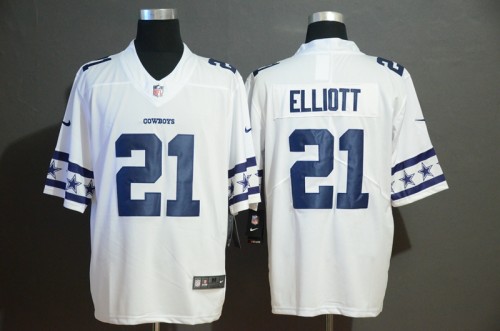 Dallas Cowboys 21 Ezekiel Elliott White Team Logos Fashion Vapor Limited Jersey