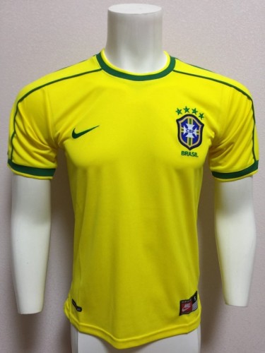 Retro Jersey 1998 Brazil Home Soccer Jersey Vintage Brasil Camisetas de Futbol