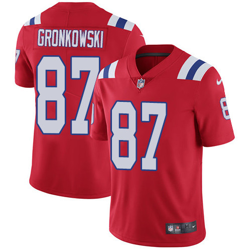 New England Patriots #87 Gronkowski Red NFL Legend Jersey