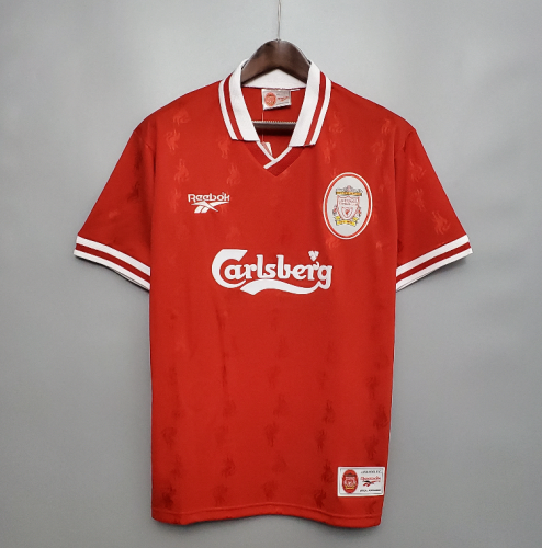 Retro Jersey 1996-1997 Liverpool Home Red Soccer Jersey Vintage Football Shirt