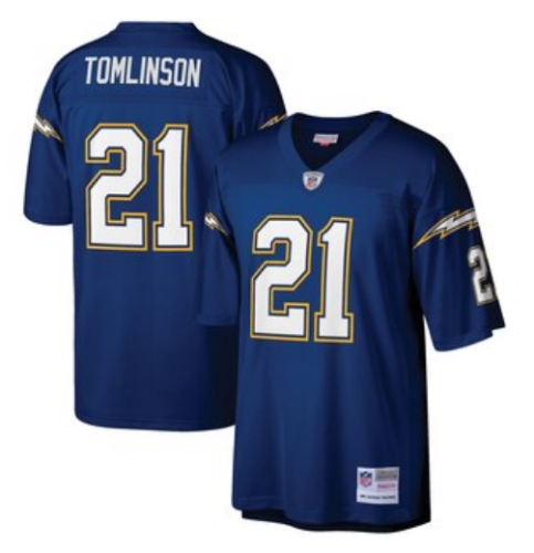 Men's Mitchell & Ness LaDainian Tomlinson Navy Los Angeles Chargers Retired Player Vintage - Replica Jersey