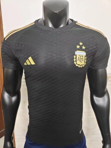 Player Version 2023-2024 Argentina Black Soccer Jersey