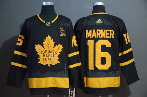 Toronto Maple Leafs 16 Mitchell Marner Black With Special Glittery Logo Jersey