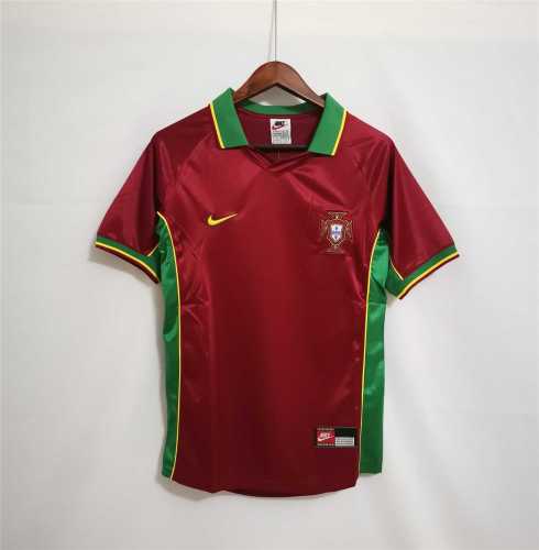 Retro Jersey Portugal 1998 Home Red Soccer Jersey Vintage Football Shirt