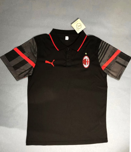 2023-2024 AC Milan Black Soccer Polo