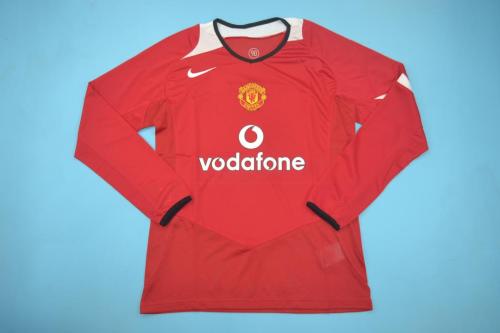 Retro Jersey Long Sleeve Manchester United 2004-2005 Home Soccer Jersey