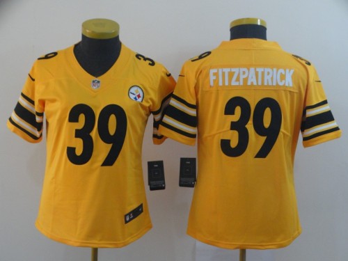 Women Pittsburgh Steelers 39 Minkah Fitzpatrick Yellow Inverted Legend Limited Jersey