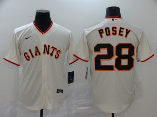 San Francisco Giants 28 POSEY White 2020 Cool Base Jersey