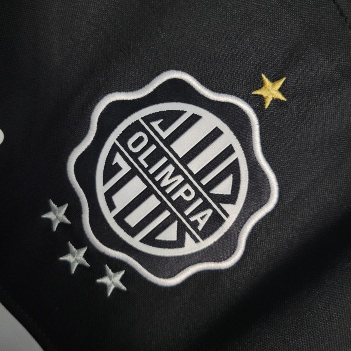 2023-2024 Fans Version Club Olimpia Away Black  Soccer Jersey