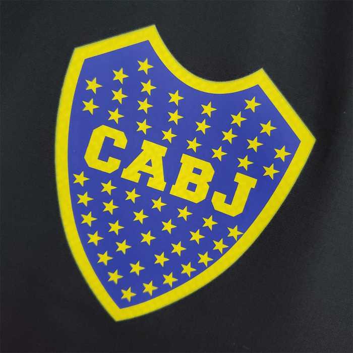 2022 Boca Juniors Black Soccer Windbreaker Jacket