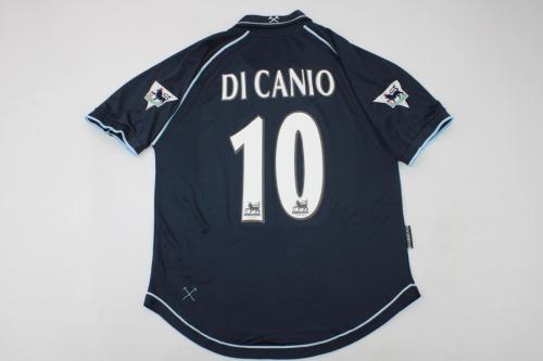 with Retro EPL Patch Retro Jersey 1999-2001 West Ham United 10 DI CANIO 3rd Away Dark Blue Soccer Jersey