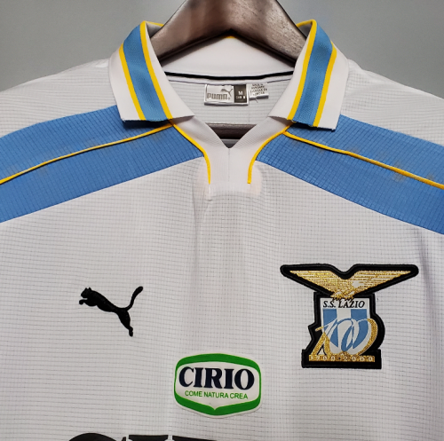 Retro Jersey 1998-1999 Lazio Away White Soccer Jersey Vintage Football Shirt