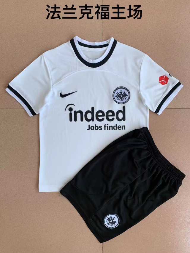 Adult Uniform 2022-2023 Eintracht Frankfurt Home Soccer Jersey Shorts