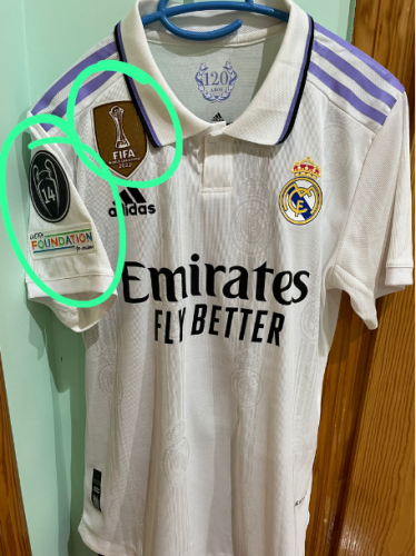 with Front+UCL Patches Fans Version 2022-2023 Real Madrid Home Soccer Jersey