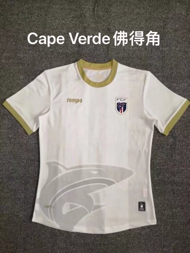 Fans Version 2022 Cape Verde Away White Soccer Jersey