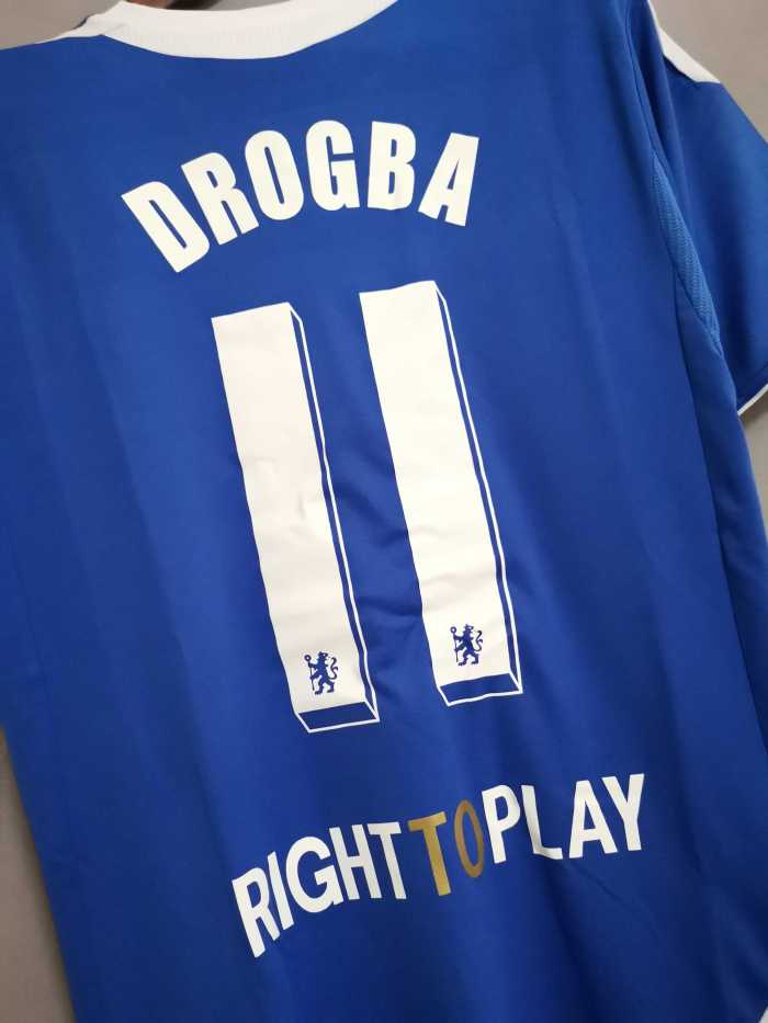 with UCL Patch Retro Jersey 2011-2012 Chelsea DROGBA 11 Champions League Final Home Soccer Jersey
