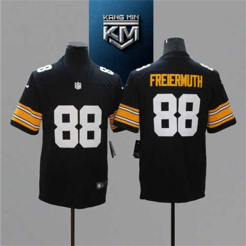 2021 Steelers 88 FREIERMUTH Black NFL Jersey S-XXL White Font
